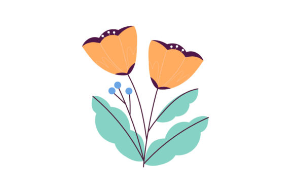 Beauty Floral Vector Line Style