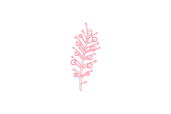 Cute Floral Icon Vectors Line Style