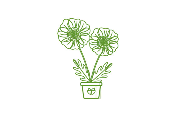 Cute Floral Vector Icon Design