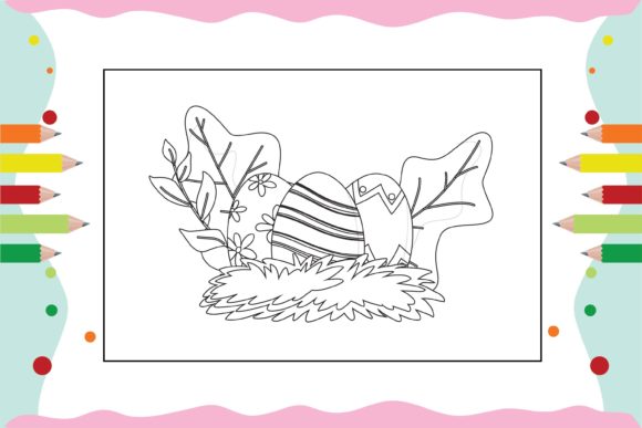 Egg Floral Coloring Pages for Kid 13