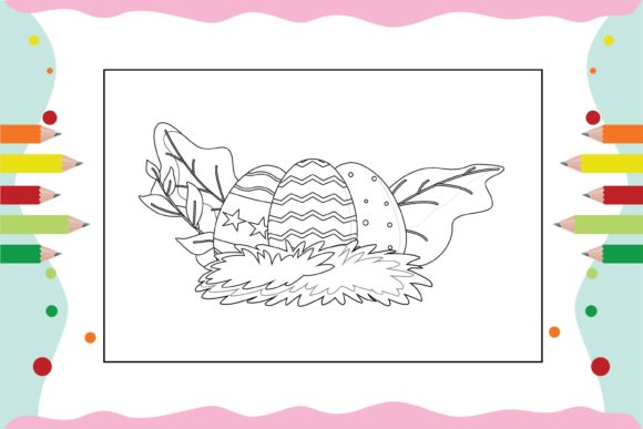 Egg Floral Coloring Pages for Kid 14