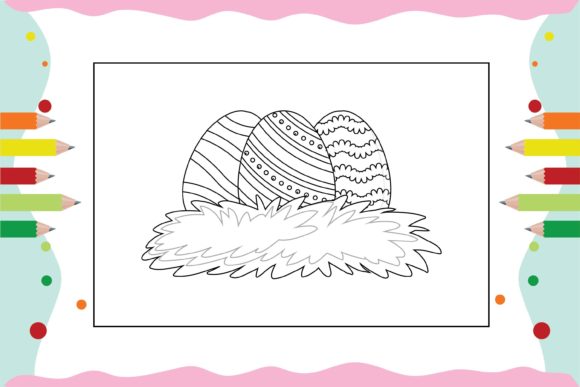 Egg Floral Coloring Pages for Kid 4