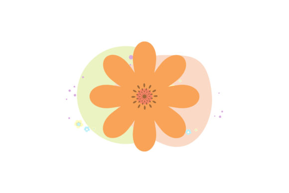 Floral Flat Design Flower Abstract Style