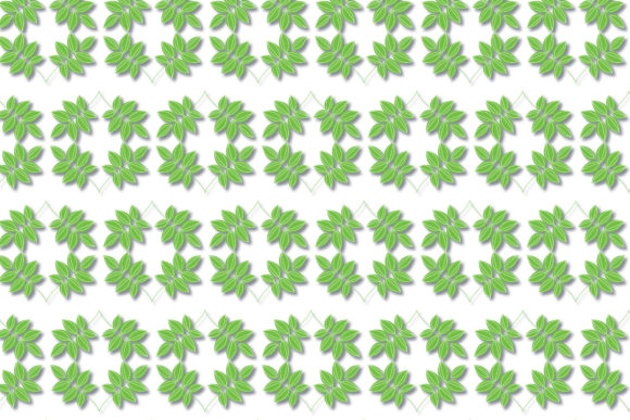 Floral Green Leaf Drawing Pattern