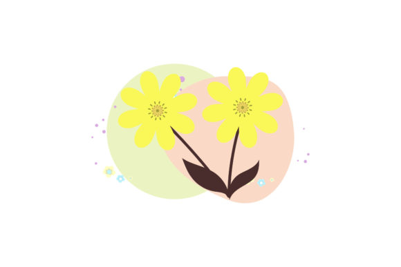 Floral Two Petals Abstract Style
