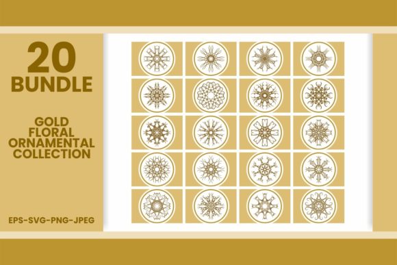 Gold Floral Ornamental Bundle 1