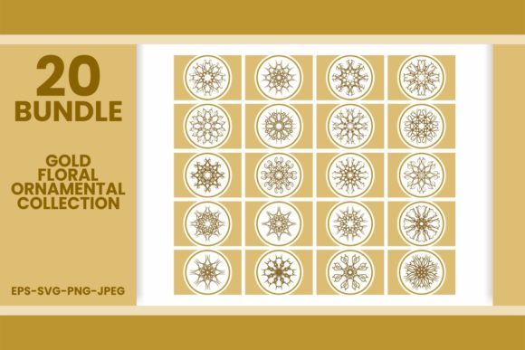 Gold Floral Ornamental Bundle 2