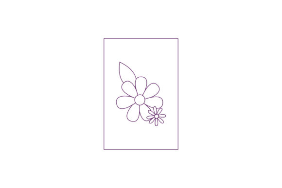 Spring Floral Vector Line Style