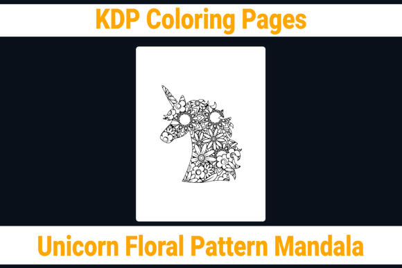 Unicorn Floral Mandala Coloring Book